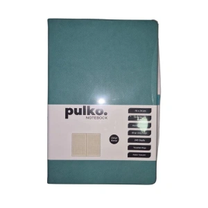 PULKO NOTEBOOK PND041 SERT KAPAK 16x24cm 80gr.240 SAYFA TERMO DERİ KARELİ DEFTER - TURKUAZ