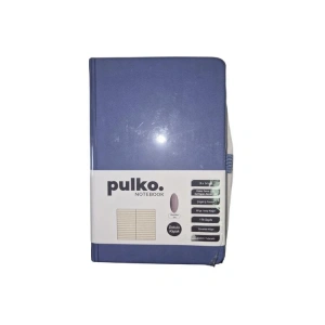 PULKO PND040  SERT KAPAK 9x14cm 80gr.176 SAYFA TERMO DERİ ÇİZGİLİ NOT DEFTER - PARLAMENT MAVİ