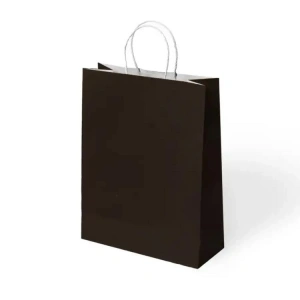 KİKA 1000495 BÜKÜM SAPLI 18x8x24cm HEDİYELİK KAĞIT ÇANTA SİYAH  - TEKLİ
