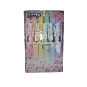 GIPTA F1421 CLICK FOSFORLU KALEM 6LI SET