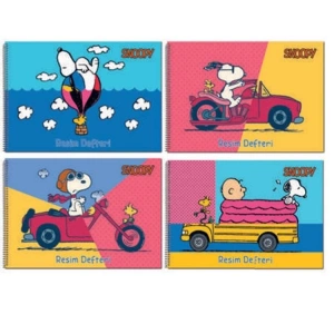 GIPTA SNOOPY SPİRALLİ RESİM DEFTERİ 17X24 15YP. - 7315
