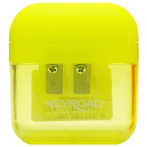 KEYROAD KR973104 TWIN-HOLE ŞEFFAF RENKLİ ÇİFT GÖZLÜ KALEMTRAŞ