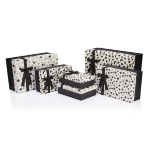 GIPTA BLACK WHITE GOLD DİKDÖRTGEN HEDİYE KUTUSU BX6856 A 120x180x70mm - TEKLİ