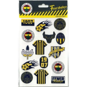 TMN 729380 FENERBAHÇE ŞEKİLLİ STICKER ETİKET 1 YP - TEKLİ