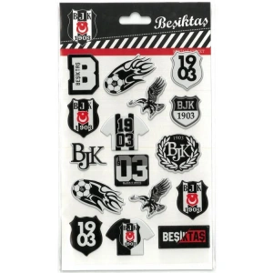 TMN 719572 BEŞİKTAŞ ŞEKİLLİ STICKER ETİKET 1 YP - TEKLİ