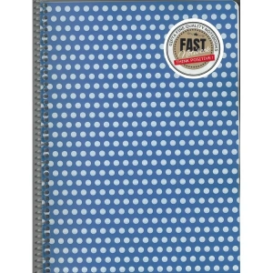 GIPTA FAST NOTEBOOK SPİRALLİ PP. KAPAK A4 80YP. KARELİ DEFTER 8571 - TEKLİ