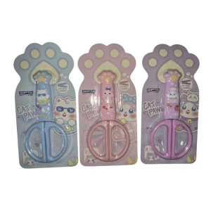 GIPTA K7245 CATPAWS  KORUMALI BLISTERLİ KÜT UÇLU ÇOCUK MAKASI - TEKLİ