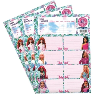 GIPTA BARBIE DERS PROGRAMLI OKUL ETİKETİ 3 YP. 5460