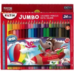 FATİH KURUBOYA KALEMİ JUMBO 24 RENK TAM BOY KARTON KUTU  33424