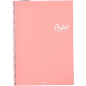 PAPİRÜS PASTEL PP. KAPAK SPİRALLİ A4 72 YP. ÇİZGİLİ DEFTER - TEKLİ