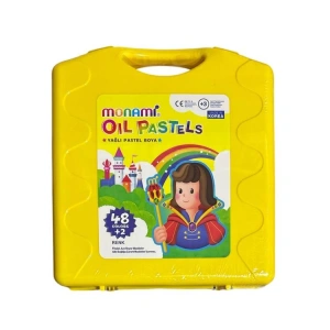 MONAMİ  OIL YAĞLI PASTEL BOYA PLASTİK ÇANTALI 48+2 RENK - 2140441054