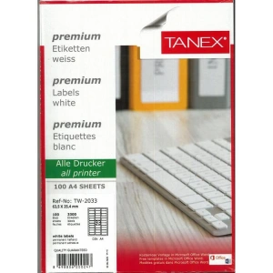 TANEX TW-2033  63.5x25.4mm LASER ETİKET