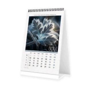 GIPTA 13195-BRS 13x19.5  BRİSTOL ÜÇGEN MASA TAKVİMİ - FLOWER