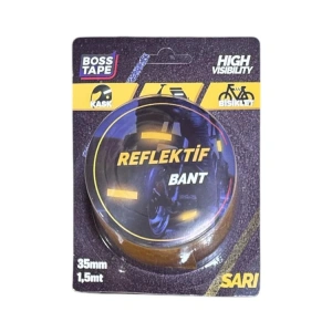 BOSS TAPE  BT-09004 REFLEKTİF BANT 35mm x 1.5M  SARI