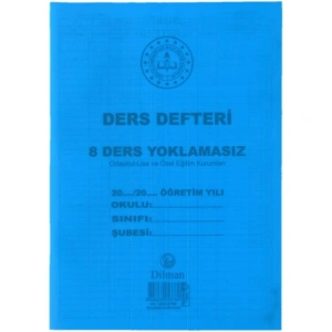 DİLMAN 8 DERS YOKLAMASIZ DERS DEFTERİ