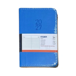 GIPTA 161-MMK MAXMİNİ 9X14  İPLİK DİKİŞLİ TERMO DERİ KAPAK GÜNLÜK AJANDA - TEKLİ