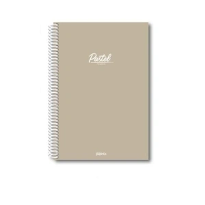PAPİRÜS PASTEL PP KAPAK SPİRALLİ 19X27 72YP. KARELİ DEFTER