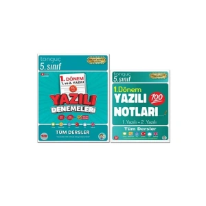 TONGUÇ 5. SINIF 1.DÖNEM SÜPER İKİLİ 1. VE 2. YAZILI NOTLARI VE DENEMELERİ SET