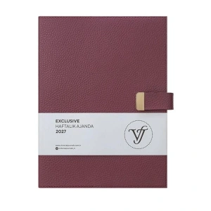 VICTORIAS JOURNALS 226-2307 19x25cm A4 EXECUTIVE KENAR YALDIZLI ESNEK KAPAK HAFTALIK AJANDA - BORDO