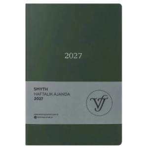 VICTORIAS JOURNALS 226-2325 14x20,5 cm A5 SMYTH ESNEK KAPAK GÜMÜŞ YALDIZ KENAR HAFTALIK AJANDA - PETROL YEŞİLİ