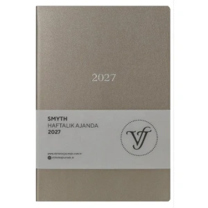 VICTORIAS JOURNALS 226-2333 14x20,5 cm A5 SMYTH ESNEK KAPAK GÜMÜŞ YALDIZ KENAR HAFTALIK AJANDA - GÜMÜŞ