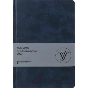 VICTORIAS JOURNALS 226-2373 17x24 cm BUSINESS 416 SAYFA AYRAÇ KESİMLİ SAYFALAR GÜNLÜK AJANDA - LACİVERT