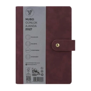 VICTORIAS JOURNALS 226-2396 14x20,5 cm NUBO 416 SAYFA DEĞİŞEBİLEN İÇ ESNEK KAPAK GÜNLÜK AJANDA - MOR MÜRDÜM