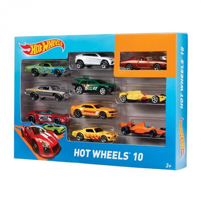 MATTEL 54886 HOTWHEELS ARABA SETİ 10'LU
