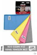 Eco Clean 4lü Genel Temizlik Bezi - 40x30 cm