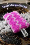 Ellesill Scrub Pro Bulaşık Süngeri - Pembe Renk 12x7x3 cm