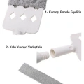 Mikrofiber Başlıklı Dip Köşe Temizleme Mopu Dar Alan Toz Alma Fırçası Pratik Mop