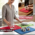 Bulaşık Kurutma Matı Süper Emici Tezgah Üstü Kurulama Örtüsü 36x45 cm