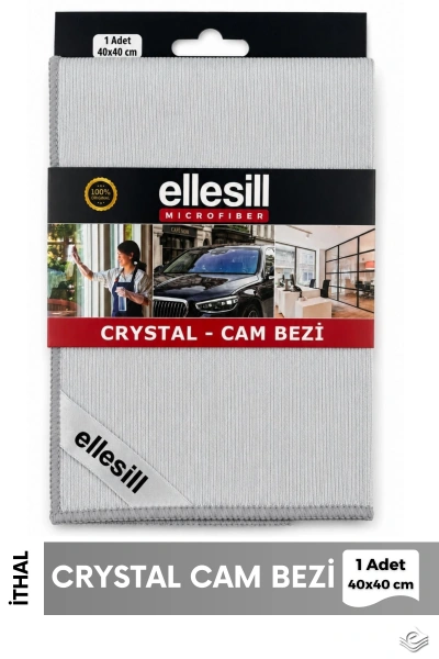 Crystal Gri Cam Bezi 40x40 cm - (1 Adet)