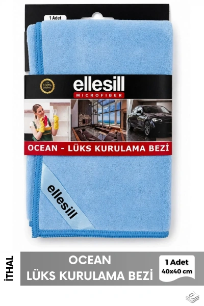 Ocean Lüks Mavi Kurulama Bezi 40x40 cm - (1 Adet)
