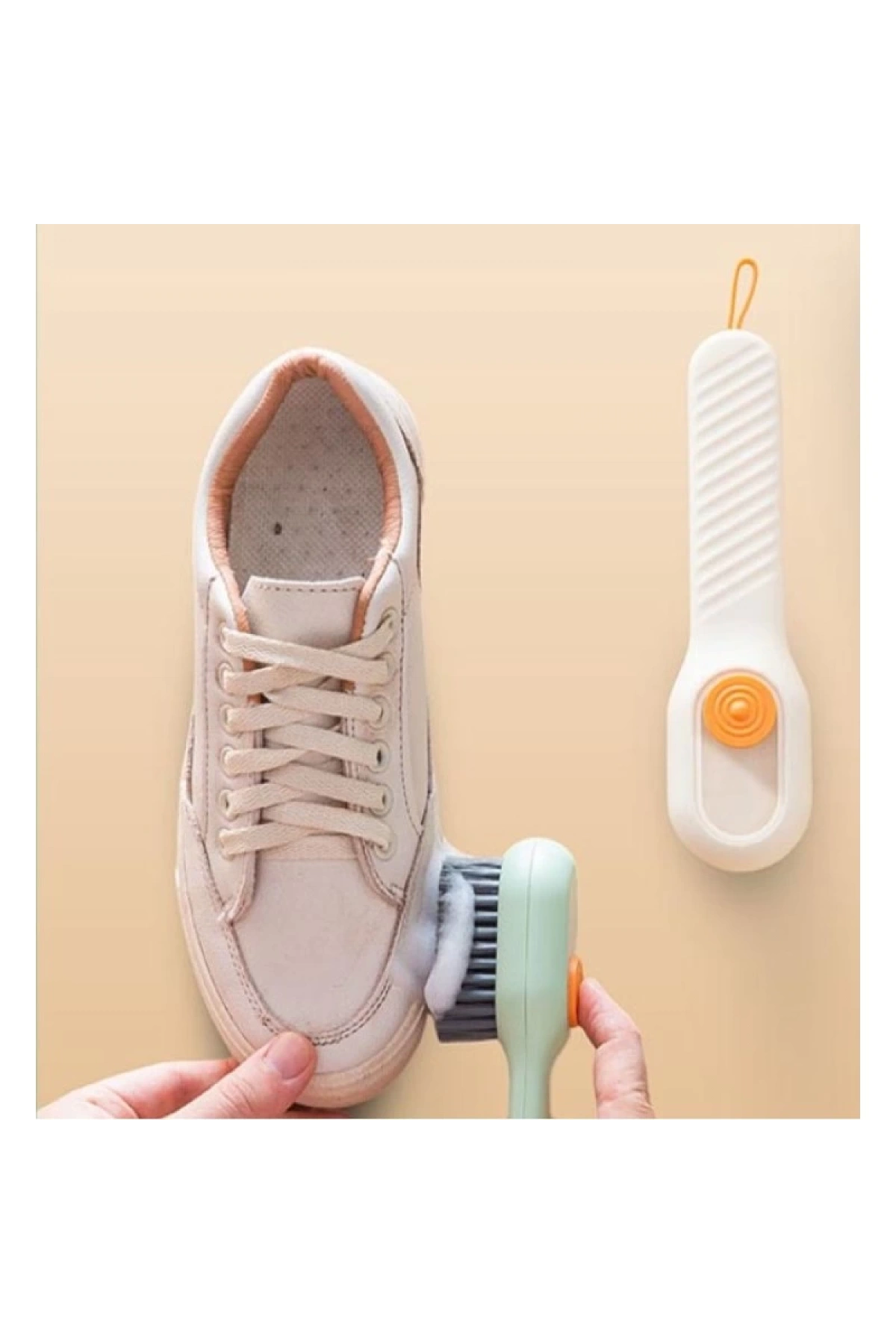 Ellesill Pratik Hazneli Çok Amaçlı Fırça - Süet ve Nubuk Temizlik Fırçası