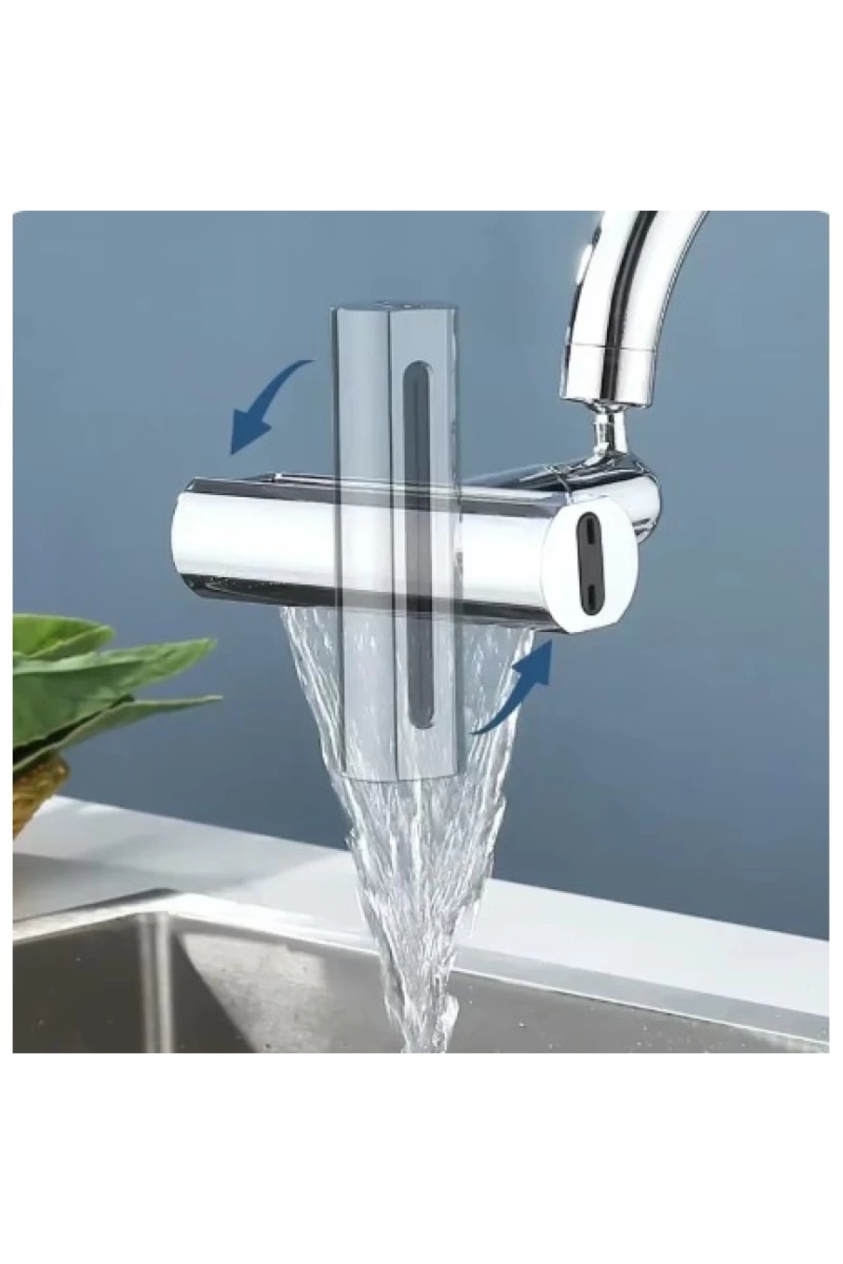 Ellesill 360 Derece Döner Musluk Başlığı - Su Tasarruflu Sprey ve Köpük Akışlı Musluk Ucu