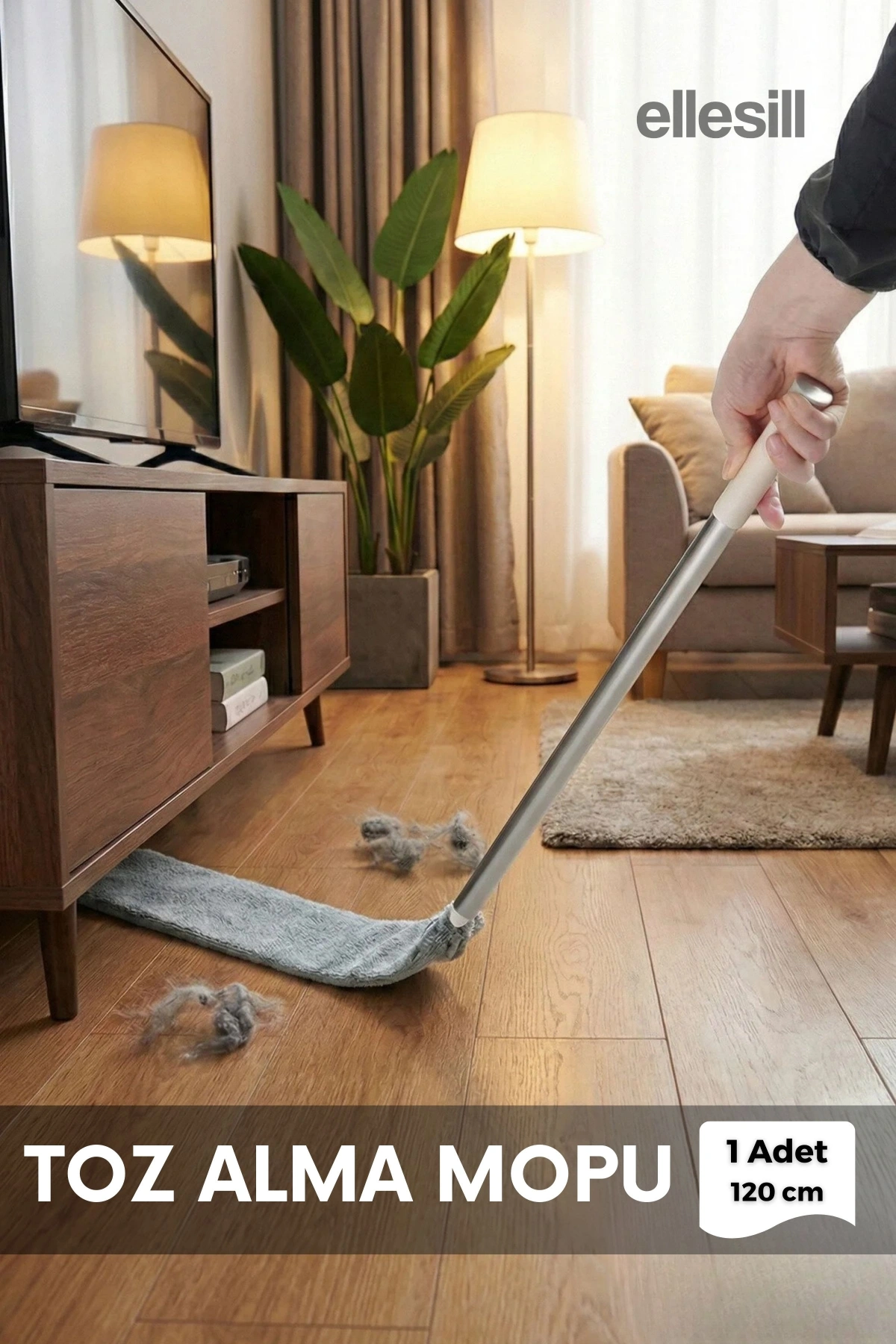 Mikrofiber Başlıklı Dip Köşe Temizleme Mopu Dar Alan Toz Alma Fırçası Pratik Mop