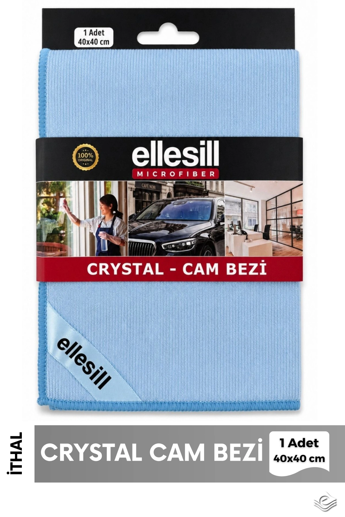 Crystal Mavi Cam Bezi 40x40 cm - (1 Adet)