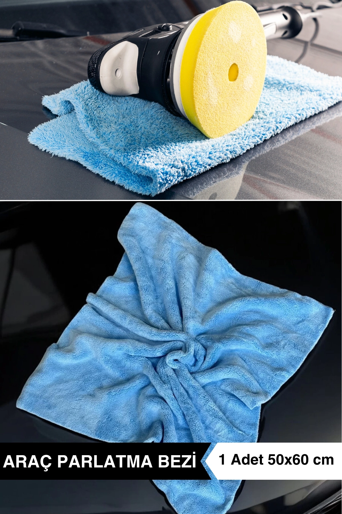 Ellesill Araç Kurulama Oto Yıkama ve Parlatma Bezi 50x60 cm - ShineMax