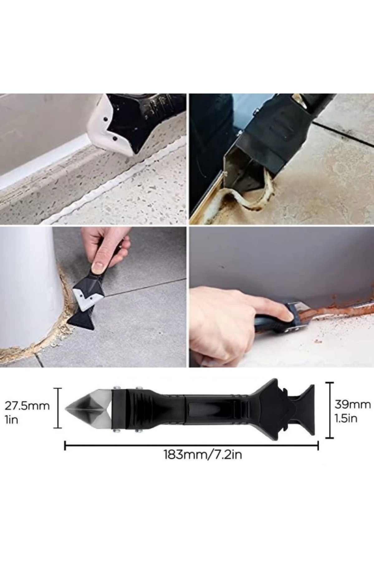 Ellesill Çok Amaçlı Kazıyıcı ve Uygulayıcı Fayans Arası Derz ve Silikon Kazıyıcı Set - FixPro