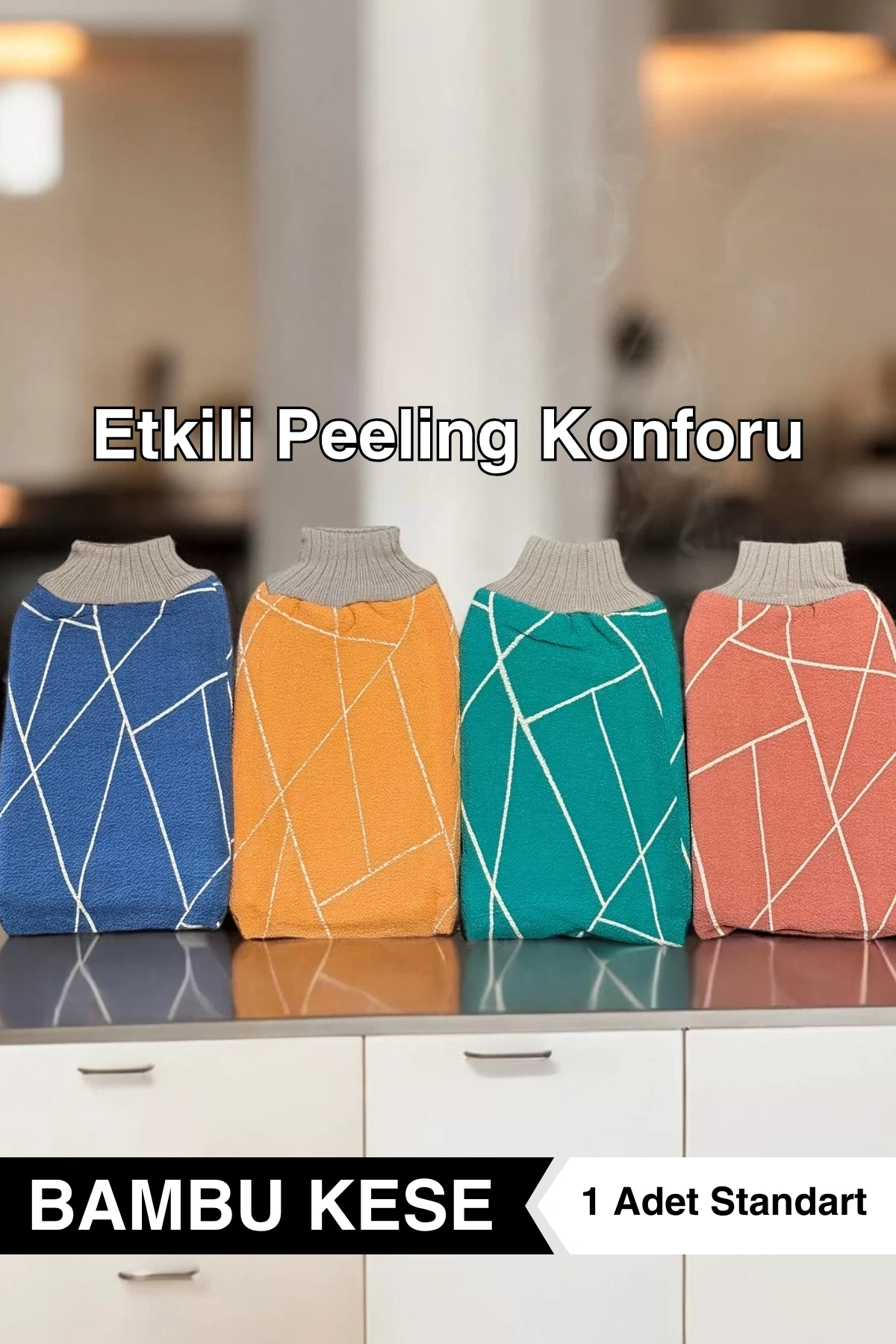 Ellesill Mikrofiber Bambu Kese Yumuşak ve Etkili Peeling Konforu - SkinAura
