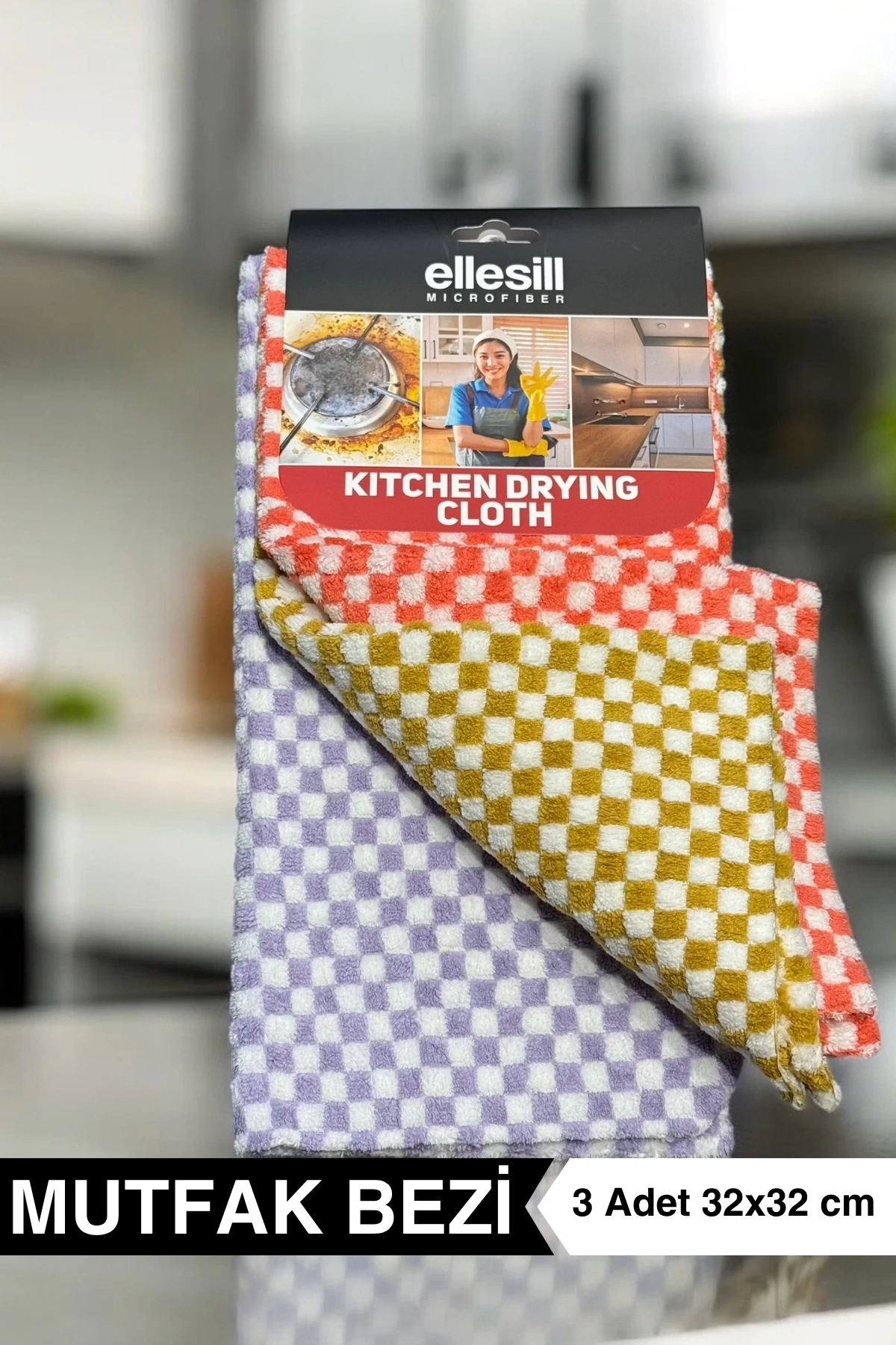 30 Paket Toptan Mutfak Bezi Kurulama Bezi ve Tezgah Bezi 3lü 32x32 - Fast Drying