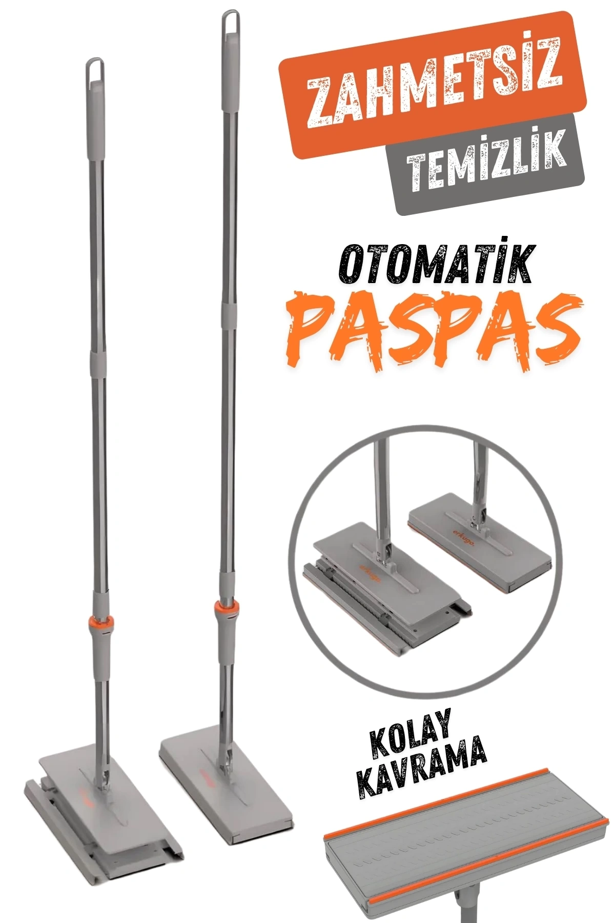 Ellesill Otomatik Paspas - Kavrama Bezli Mop ile Kolay ve Hızlı Temizlik