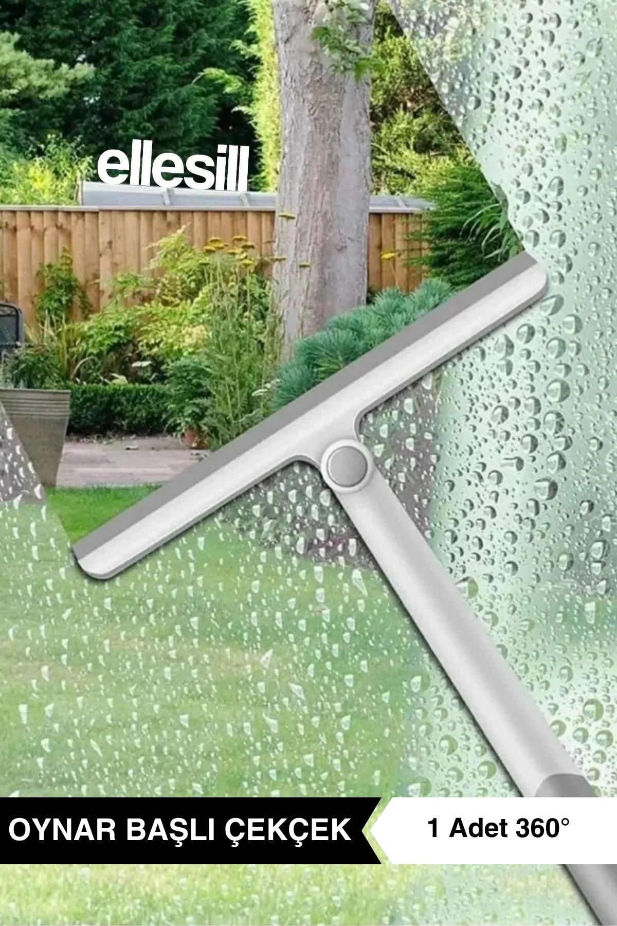 Ellesill SilikonPro Çekçek - 360° Oynar Başlıklı Cam ve Yüzey Silici