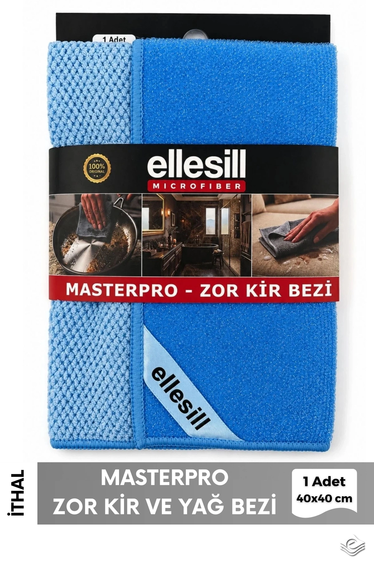 MasterPro Mavi Zor Kir Bezi 40x40 cm - (1 Adet)