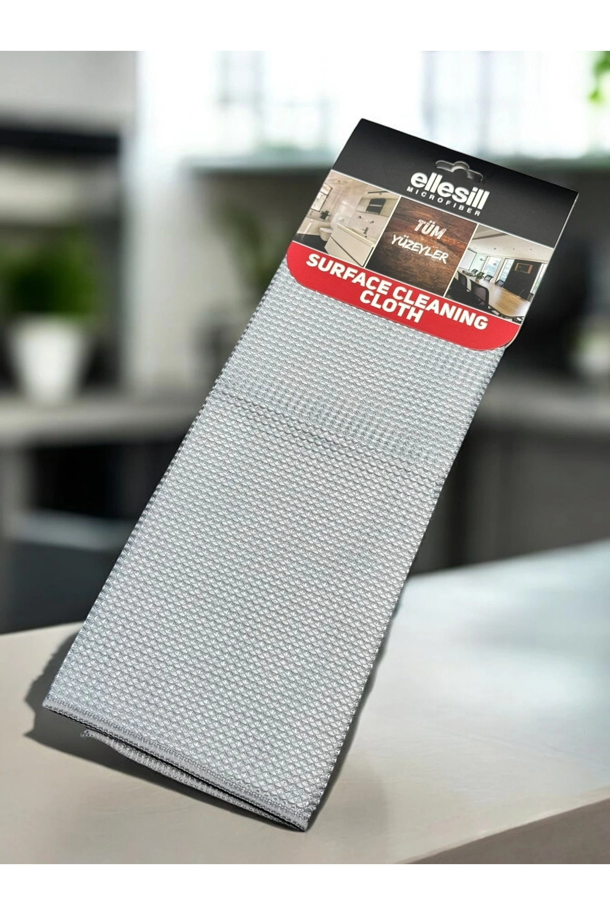 Ellesill Yumuşak Dokulu Gri Mobilya & Ahşap Temizlik Bezi - Pure Grey