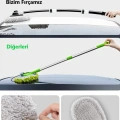 Araba Yıkama Mopu +1 Adet Hediye Yedek Mop Döner Başlıklı Teleskopik Saplı Araba Yıkama Fırçası