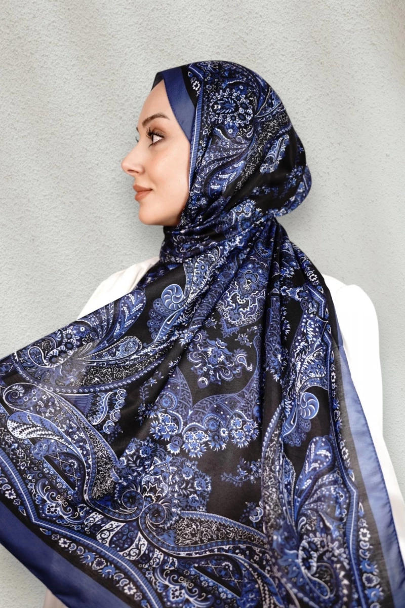 Ürgüp Model Retro Şal - Mavi