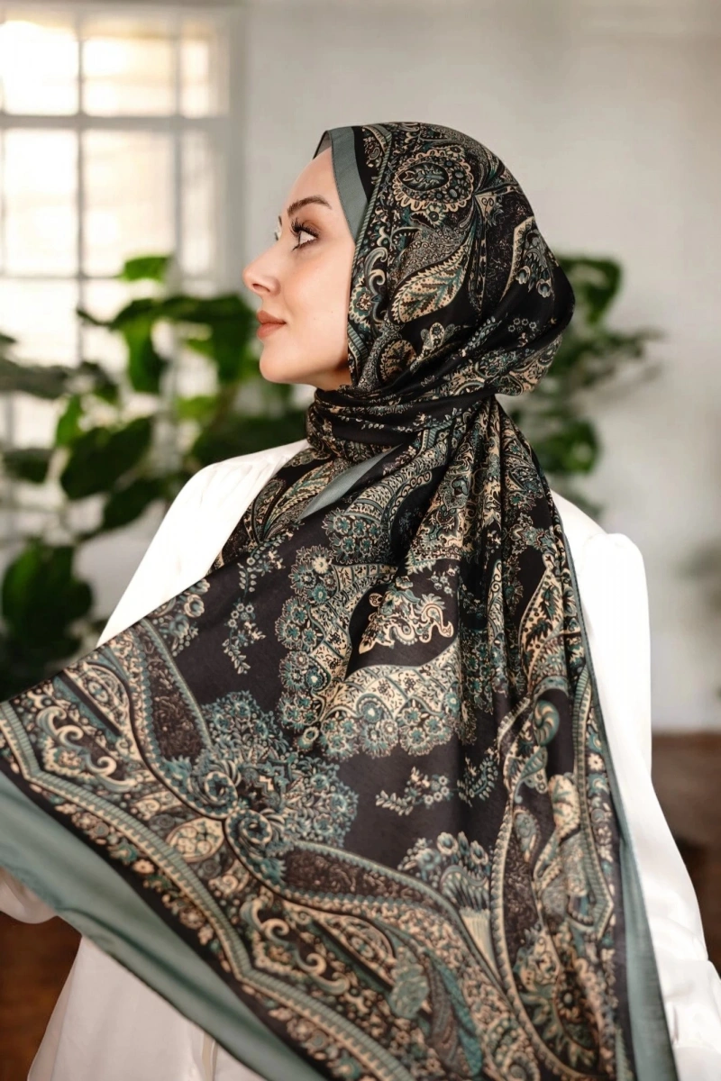 Ürgüp Model Retro Şal - Haki Yeşil