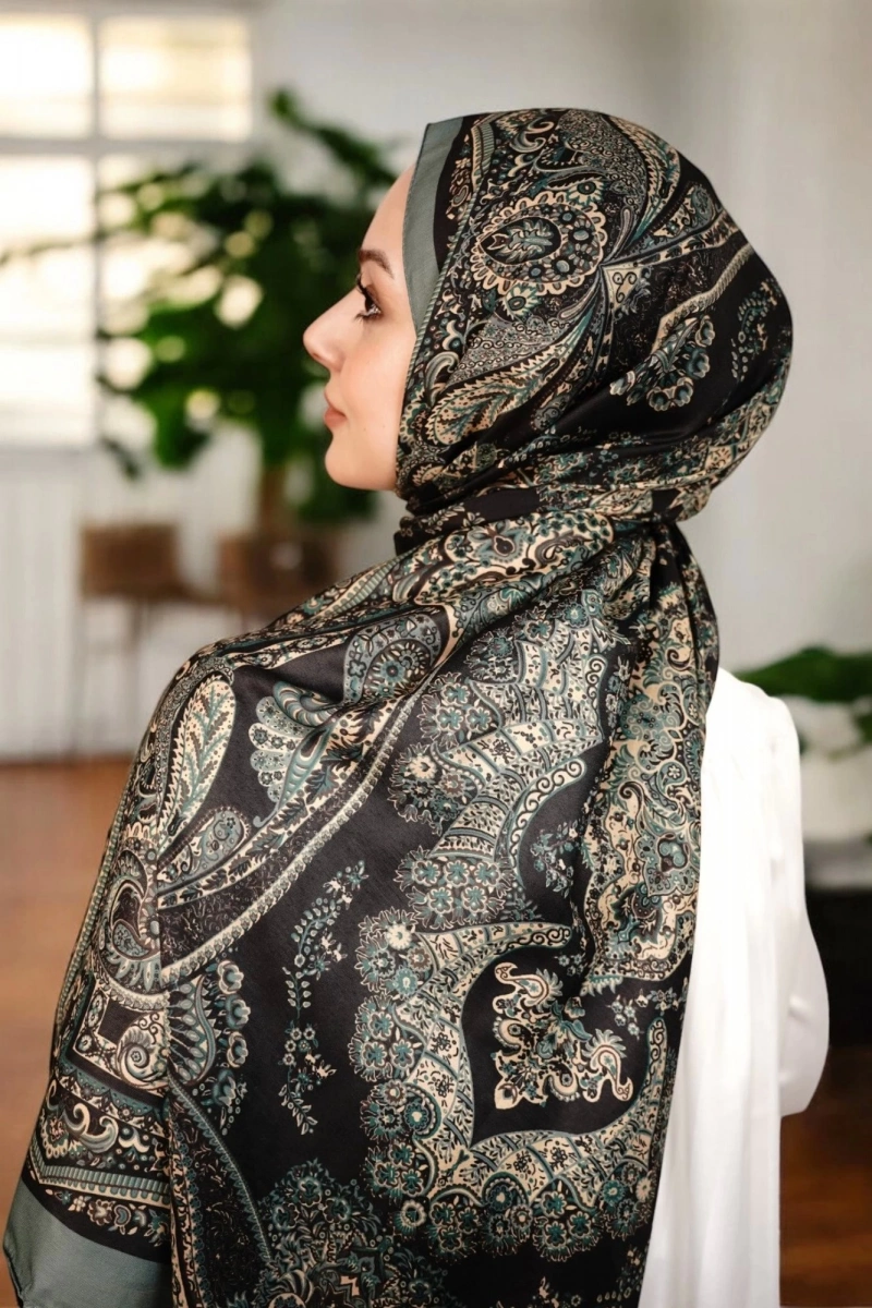 Ürgüp Model Retro Şal - Haki Yeşil